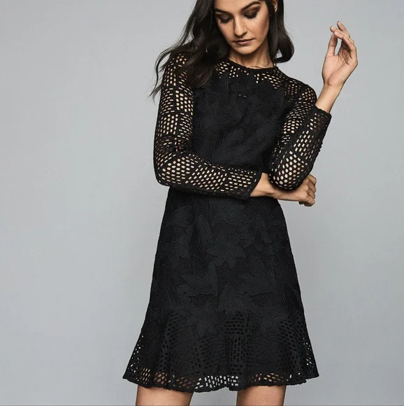 NWT REISS | Lace Mini Dress - Picture 8 of 11